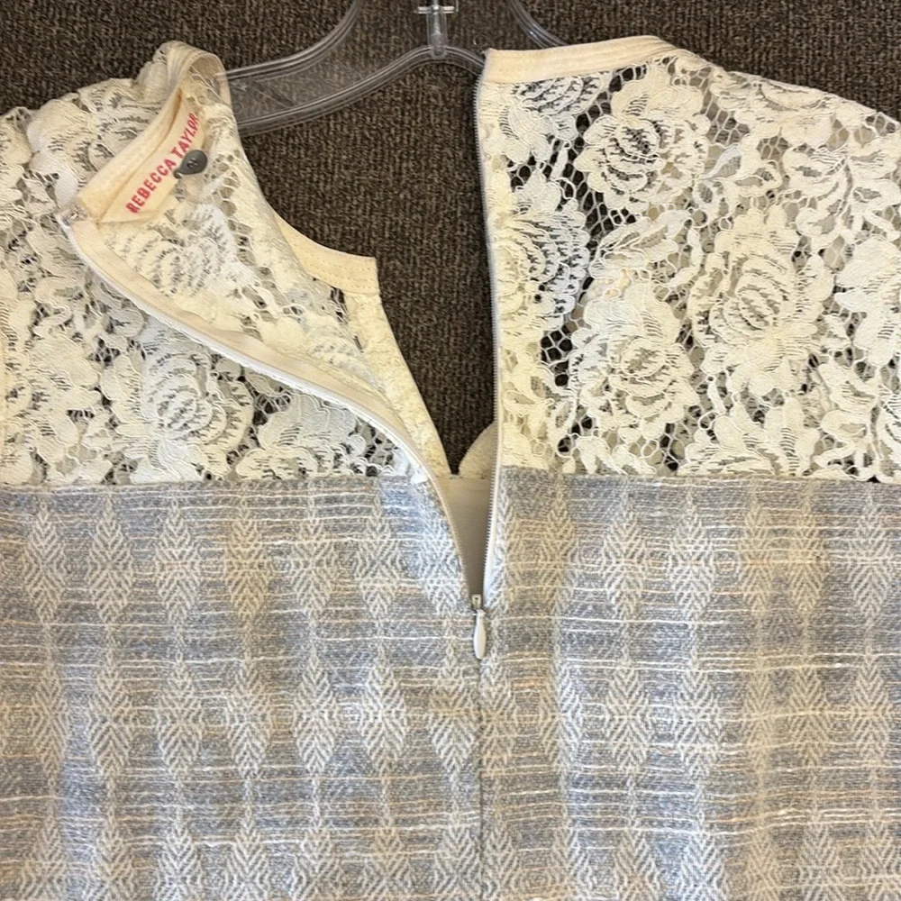 Rebecca Taylor Lace Shifts
Slit Neck Short Sleeve Mini Patchwork Dress Size 8 - Picture 8 of 15